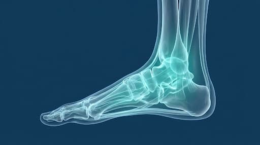 Anatomical X-ray of the human foot and ankle